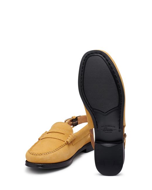 G.H.BASS Yellow G. H.bass Easy Slingback Weejuns Loafer