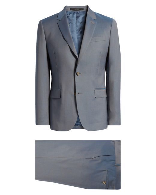 Paul Smith Blue Tailored Fit Solid Wool Suit for men
