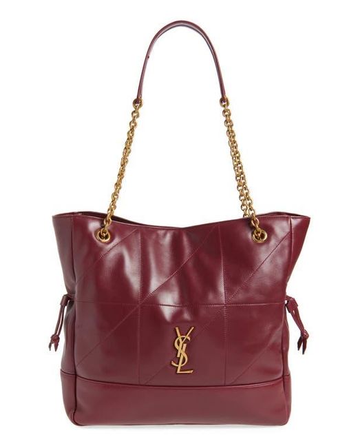 Saint Laurent Red Jamie 4.3 Patchwork Leather Shopper