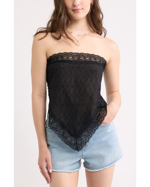 BP. Black Eyelet Square Scarf