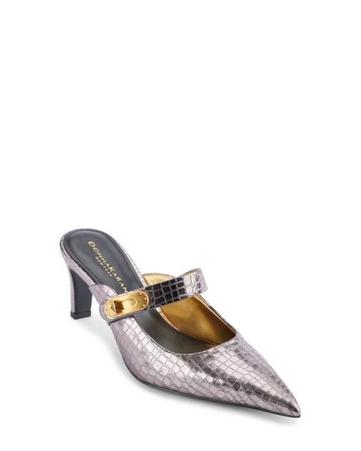 Donna Karan White Thompson Pointed Toe Mule