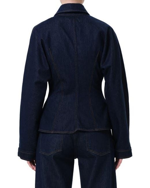Agolde Blue Devon Denim Button-Up Shirt