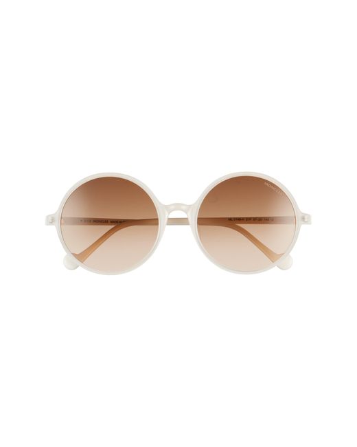 Moncler Multicolor 57mm Round Sunglasses
