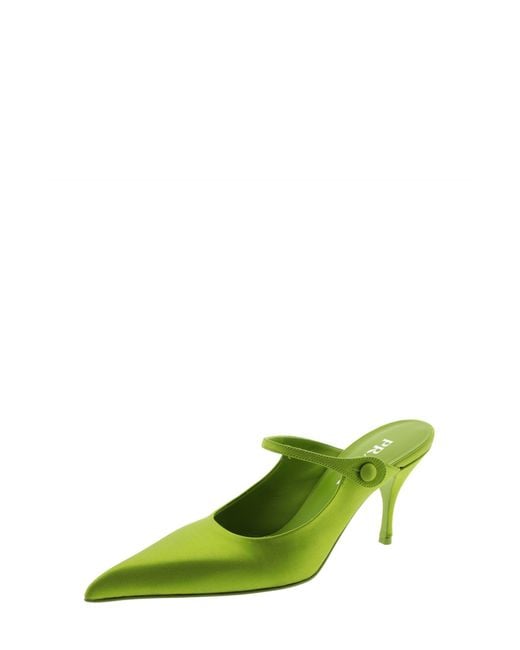 Prada Green Modellerie Pointed Toe Mule