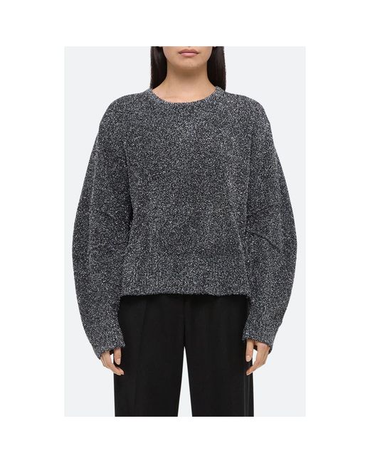 Helmut Lang Gray Apex Plush Metallic Sweater