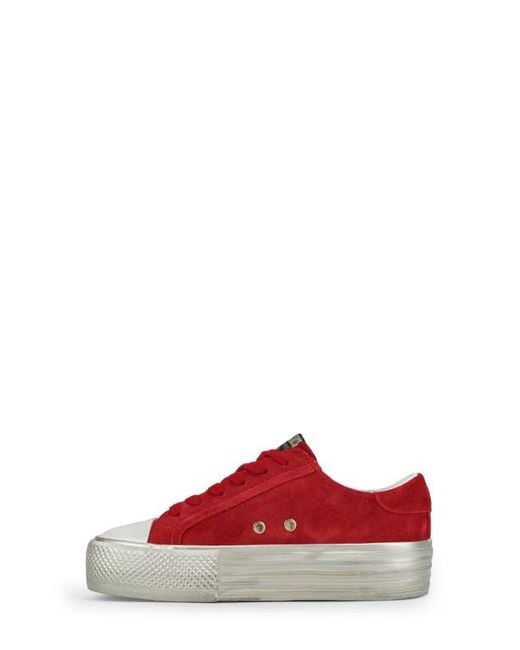 Vintage Havana Red Amaze Platform Metallic Sneaker