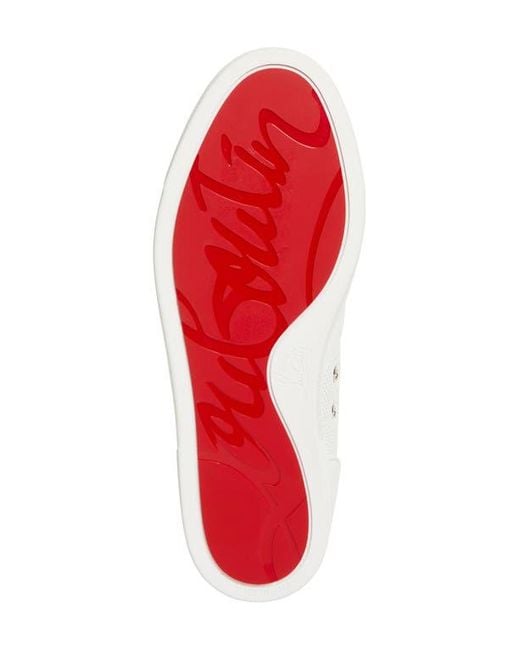 Christian Louboutin White Tutti Rui Perforated Sneaker for men
