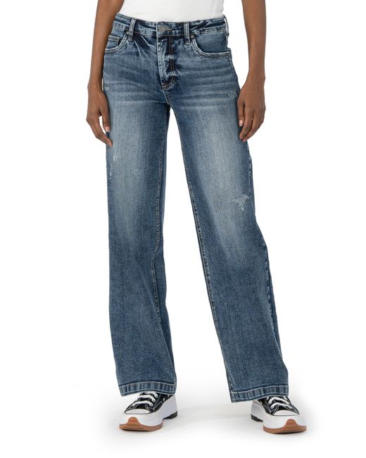 Kut From The Kloth High Waist Wide Leg Jeans in Blue | Lyst