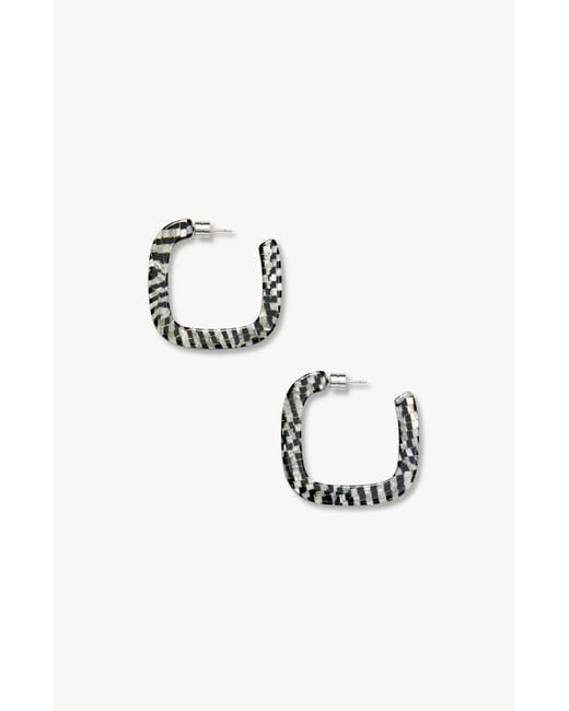 Machete Metallic Midi Square Hoops