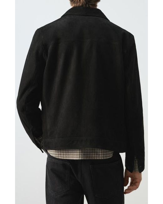 Mango Black Suede Jacket for men