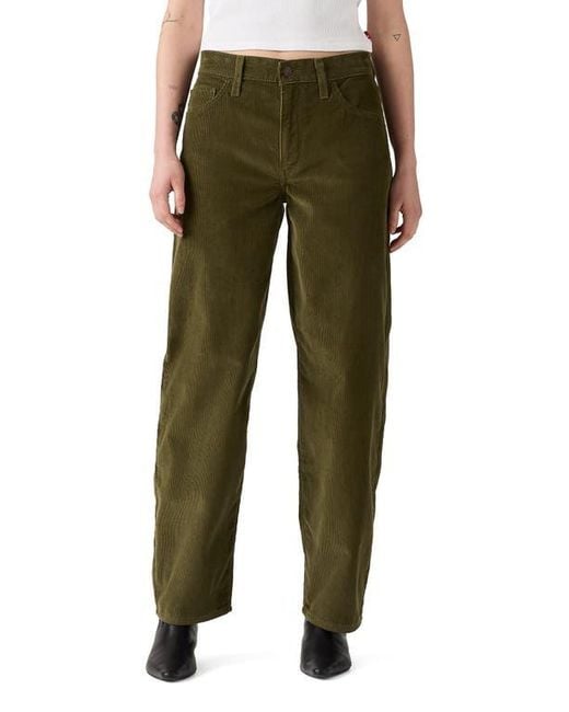 Levi's Green Baggy Dad Corduroy Jeans