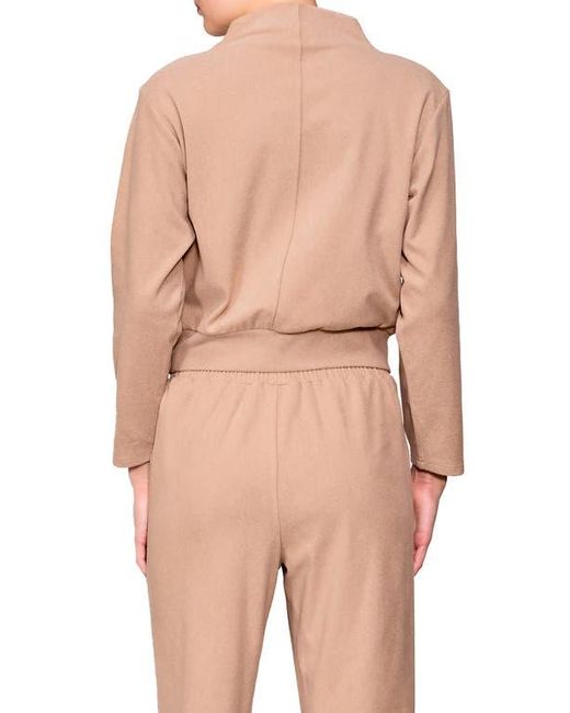 MELLODAY Multicolor Funnel Neck Pullover