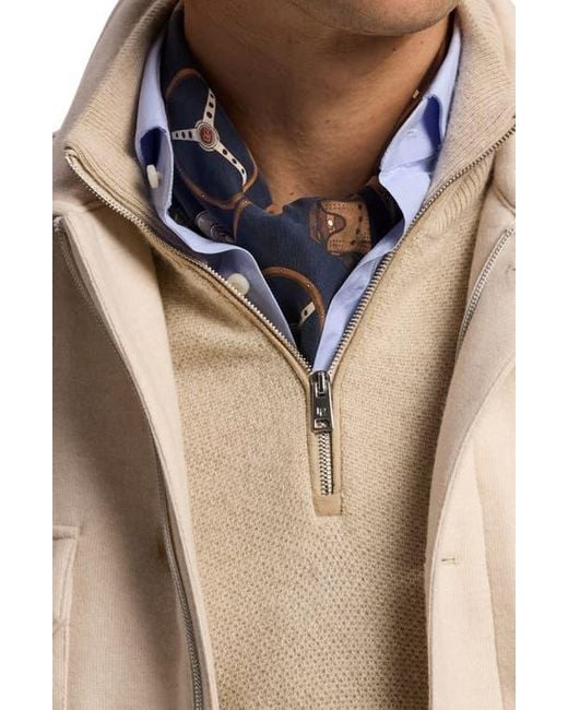 Ralph Lauren Blue Automotive Scenic Square Silk Scarf for men