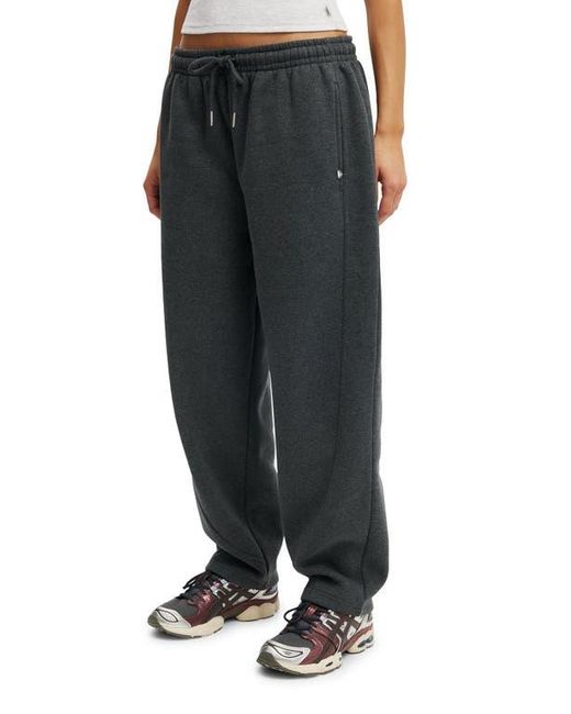 Cotton On Black Active Plush Essential Barrel Sweatpant