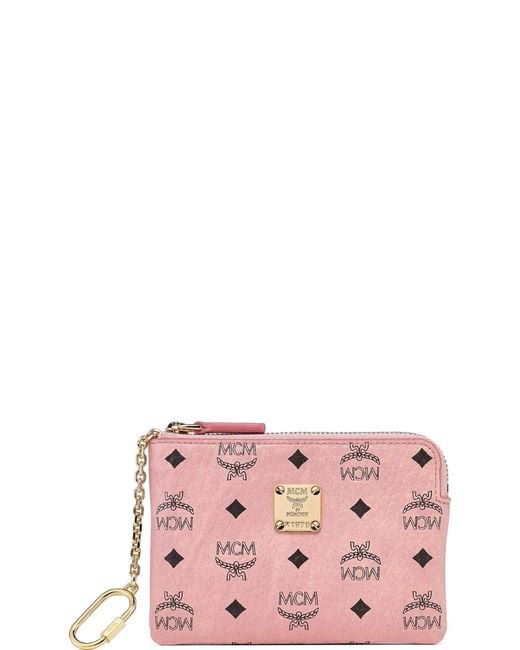 MCM Pink Aren Card Pouch