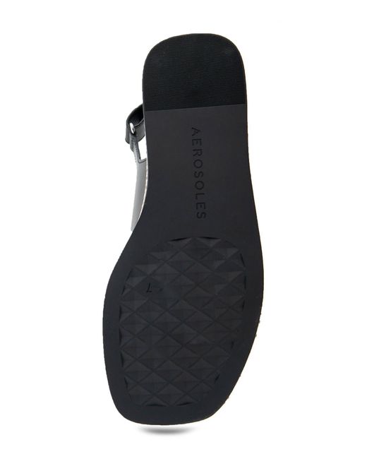 Aerosoles Black Bron Slingback Wedge Sandal
