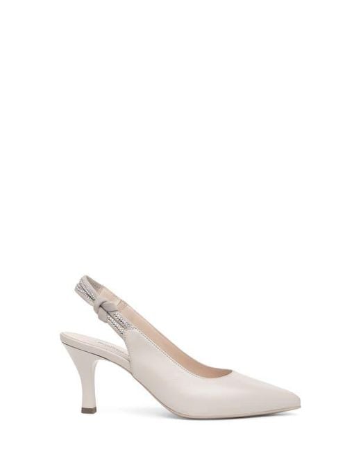 Nero Giardini White Pointed Toe Slingback Pump
