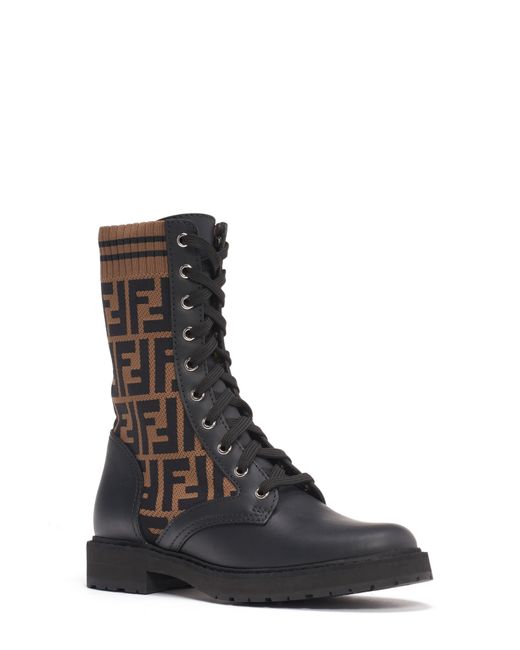 rockoko chelsea sock combat boot fendi