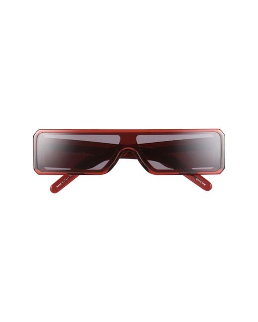 Rick Owens Brown Documenta Shield Sunglasses