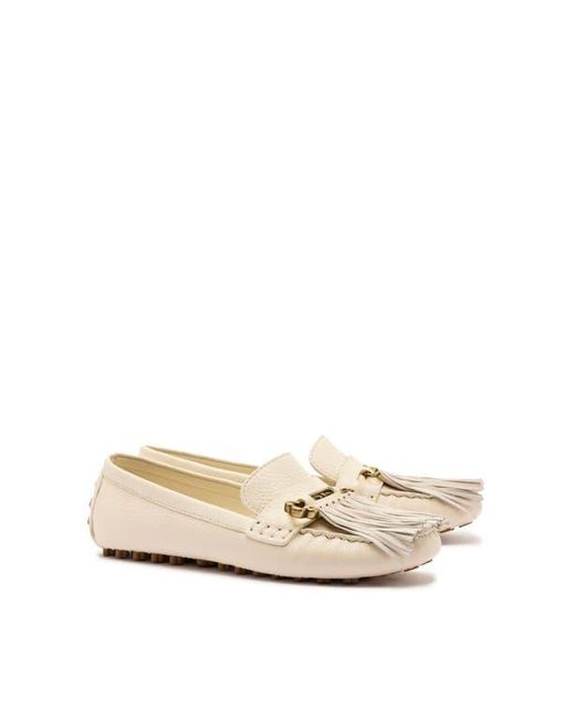 Larroude White Joy Mocassin