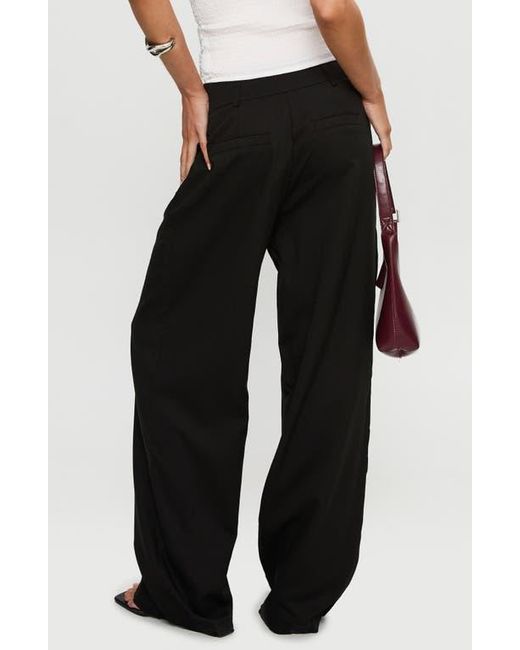 Princess Polly Black Alaina Low Rise Wide Leg Pants