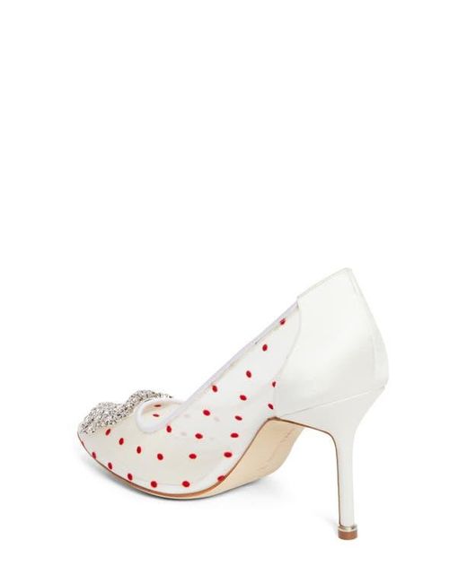 Manolo Blahnik White Hangisi Pump