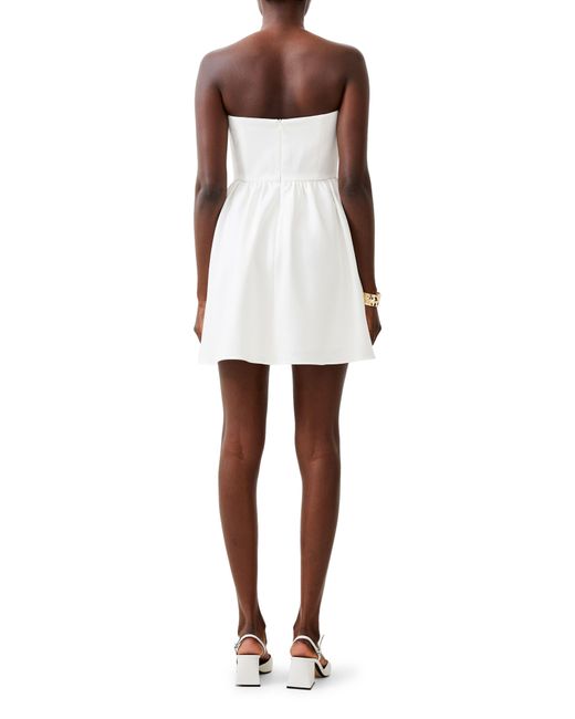 French Connection Whisper Strapless Dress in White