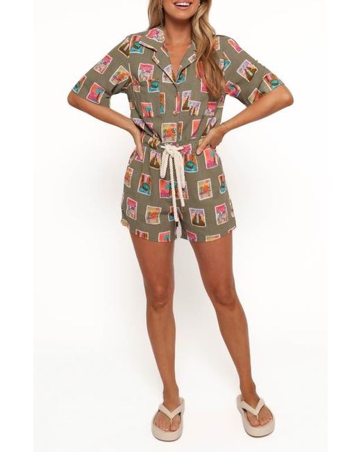 Petal & Pup Multicolor Everlee Postcard Print Romper