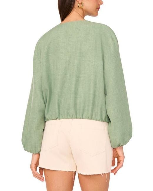 Vince Camuto Green Crop Bubble Jacket