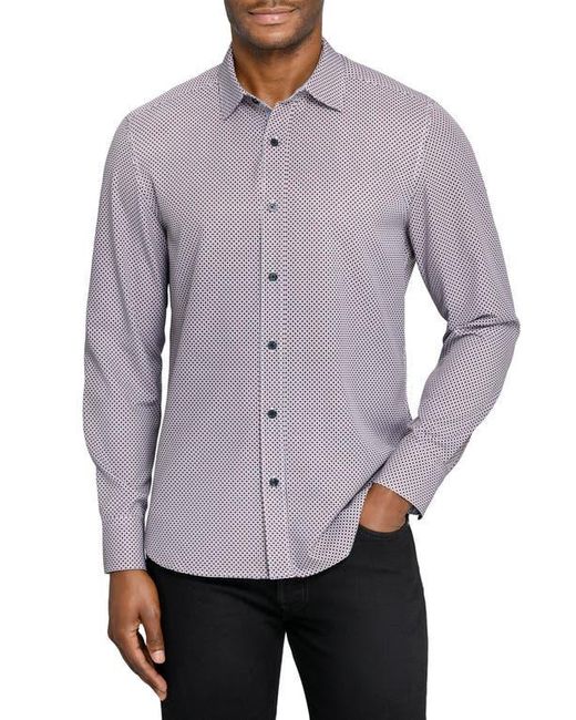 Con.struct Purple Geo Woven Long Sleeve Basic for men