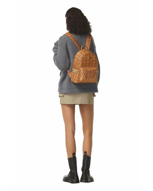 MCM Natural Stark Side Studs Backpack for men