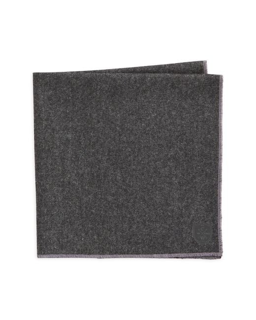 CLIFTON WILSON Black Wool Pocket Square for men