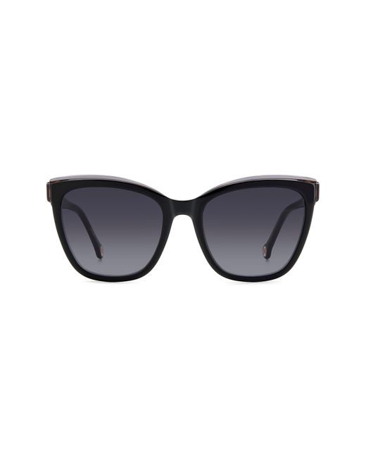 Carolina Herrera Blue 55mm Cat Eye Sunglasses