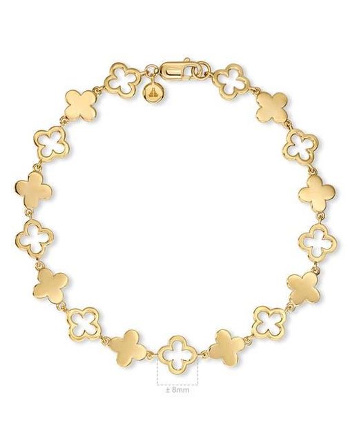 DEVATA Metallic Clover Chain Bracelet