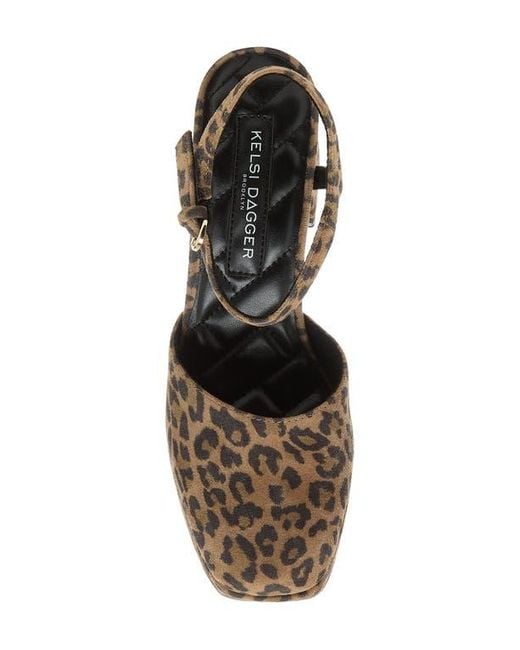 Kelsi Dagger Brooklyn Brown Edna Ankle Strap Platform Pump