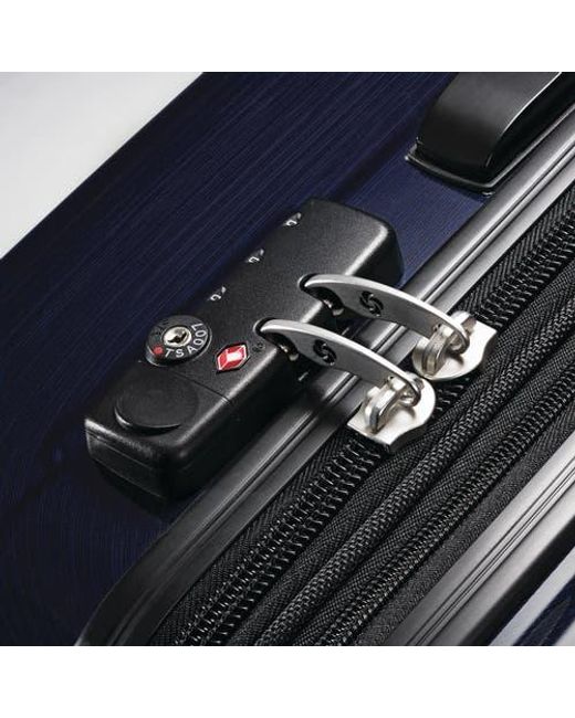 Samsonite Blue Winfield 2 Checked-Medium 24-Inch Hardside Expandable Luggage With Spinner Wheels