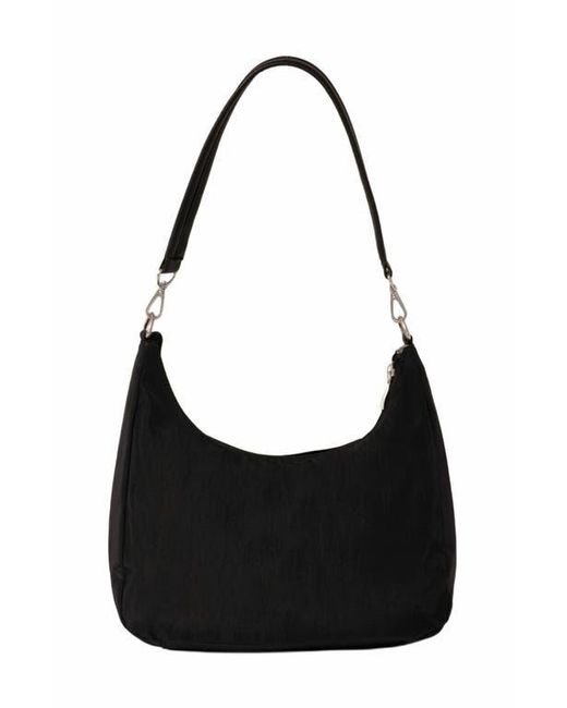Baggallini Black Coastal Flip Lock Half Moon Bag