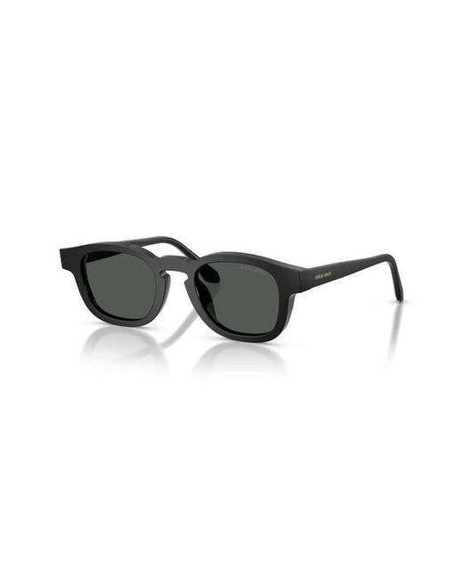 Armani Black 48Mm Rectangle Sunglasses
