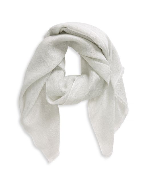 Jane Carr White The Summer Cosmos Cashmere Blend Scarf