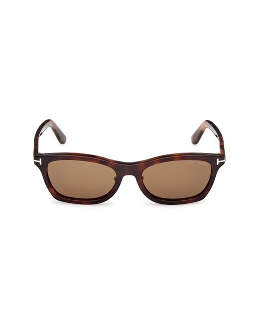 Tom Ford Brown 53Mm Rectangular Sunglasses for men