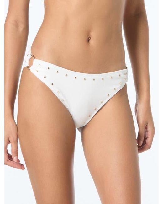 MICHAEL Michael Kors White Ring Side Bikini Swim Bottom