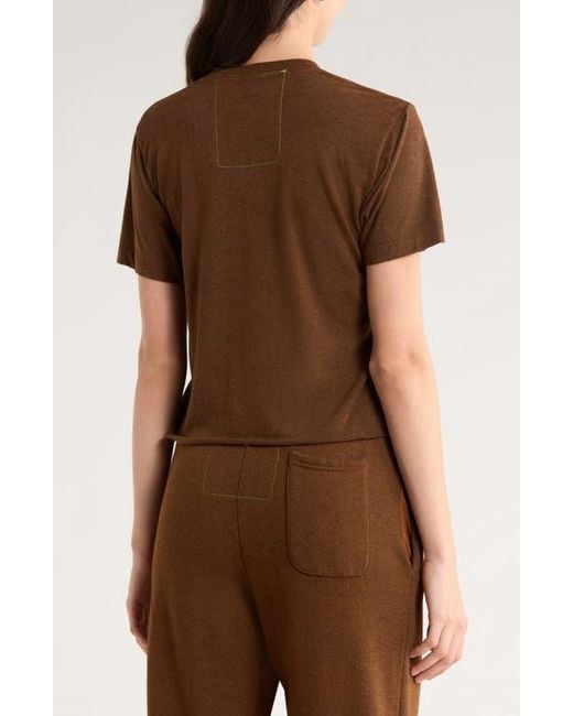 Aviator Nation Brown Heart Boyfriend T-Shirt