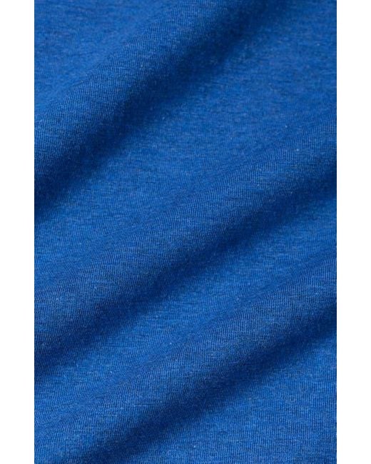 Seasalt Cornwall Blue Easel Long Sleeve Stretch Organic Cotton Top