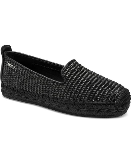 DKNY Black Mallandra Platform Espadrille Flat