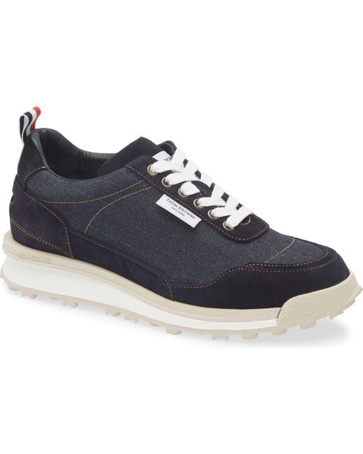 Thom Browne Blue Alumni Tech Runner Sneaker for men