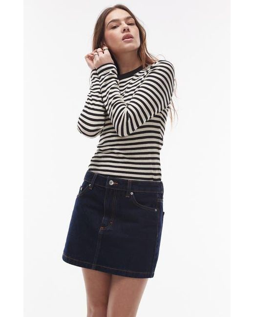 TOPSHOP Blue Pelmet Denim Miniskirt