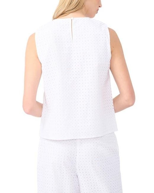 Halogen® White Eyelet Embroidery Shell