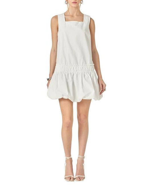 English Factory White Bubble Skirt Sleeveless Minidress