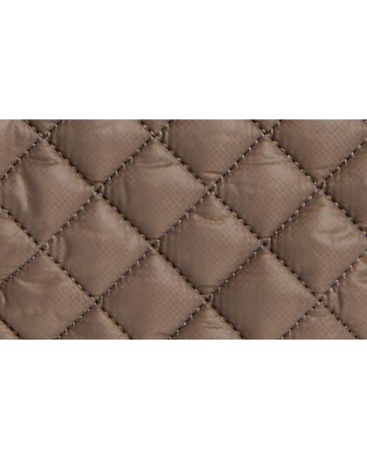 MZ Wallace Brown Large Metro Quilted Nylon Travel Tote