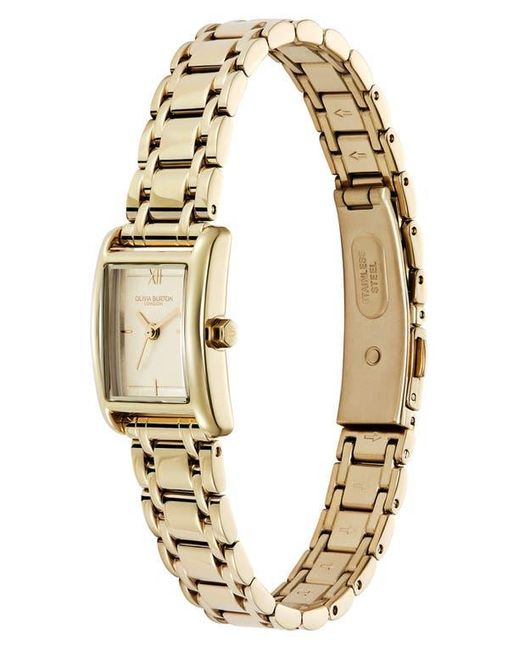 Olivia Burton Metallic Mini Grove Rectangular Bracelet Watch, 16Mm
